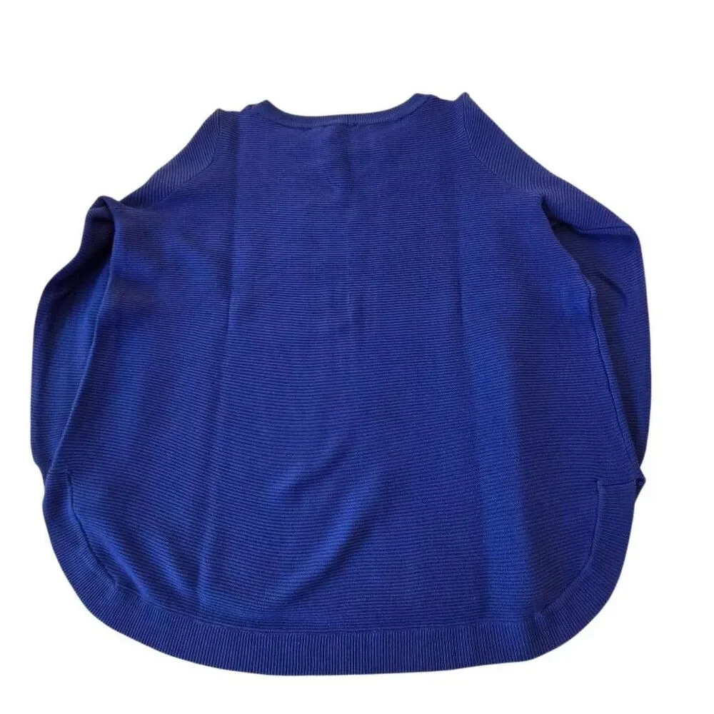Cyrus Womens 2X Royal Blue Ribbed Pullover Sweater Plus Size